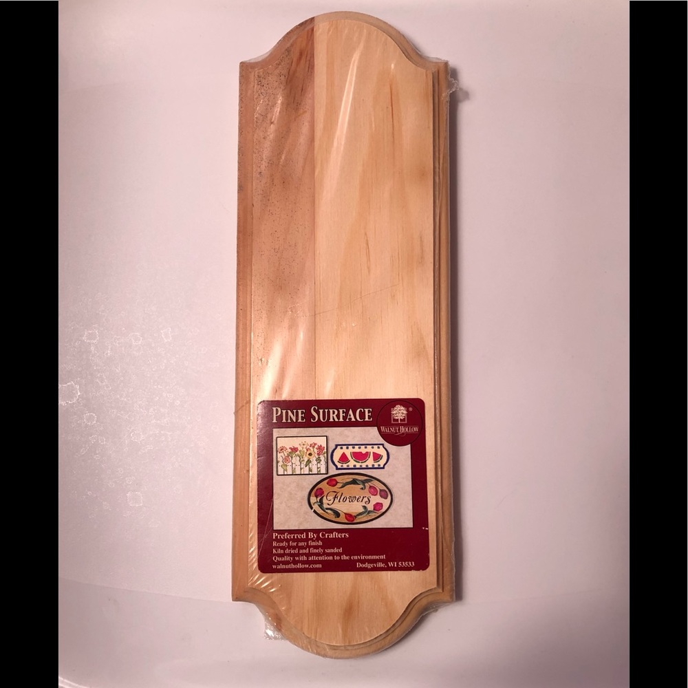 NWT Plain Wooden Sign 12''x4''x3.75''